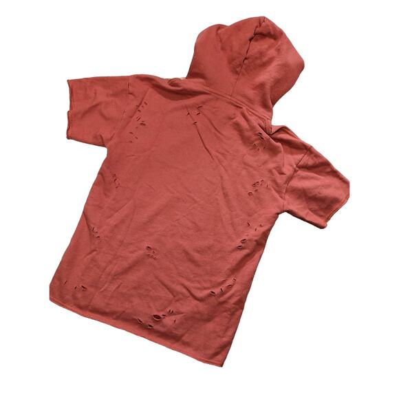 Men PacSun Orange Short-Sleeve Pullover Hoodie Sweatshirt, Size S - Picture 2 of 5